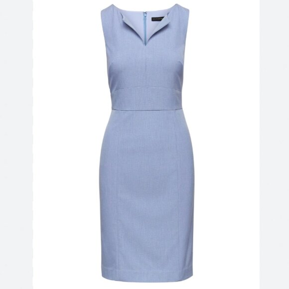 Banana Republic Dresses & Skirts - Banana Republic Birdseye Paneled Sheath Dress in Light Blue Minimalist Classic